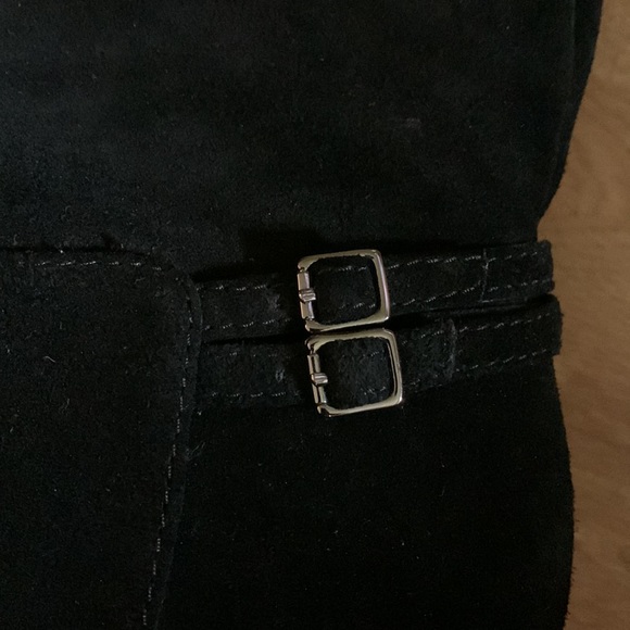 Suede boots in black size 10 - Picture 2 of 5